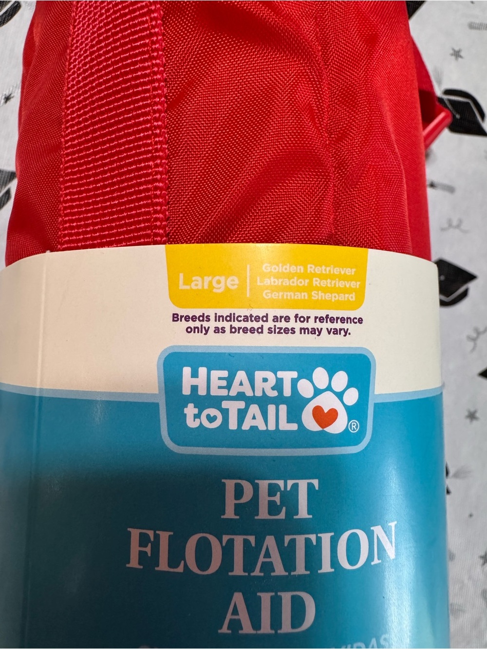 Heart to Tail Red Pet Flotation Aid - Large